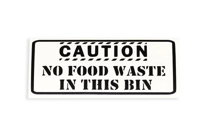 Caution No Food Waste In This Bin Recycling Sign Sticker Label Vinyl Decal - klmarket.uk