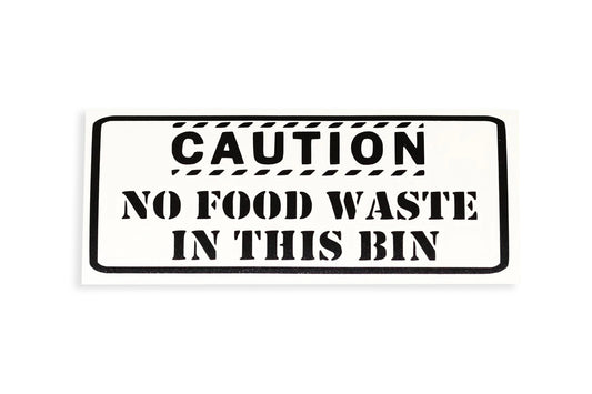 Caution No Food Waste In This Bin Recycling Sign Sticker Label Vinyl Decal - klmarket.uk