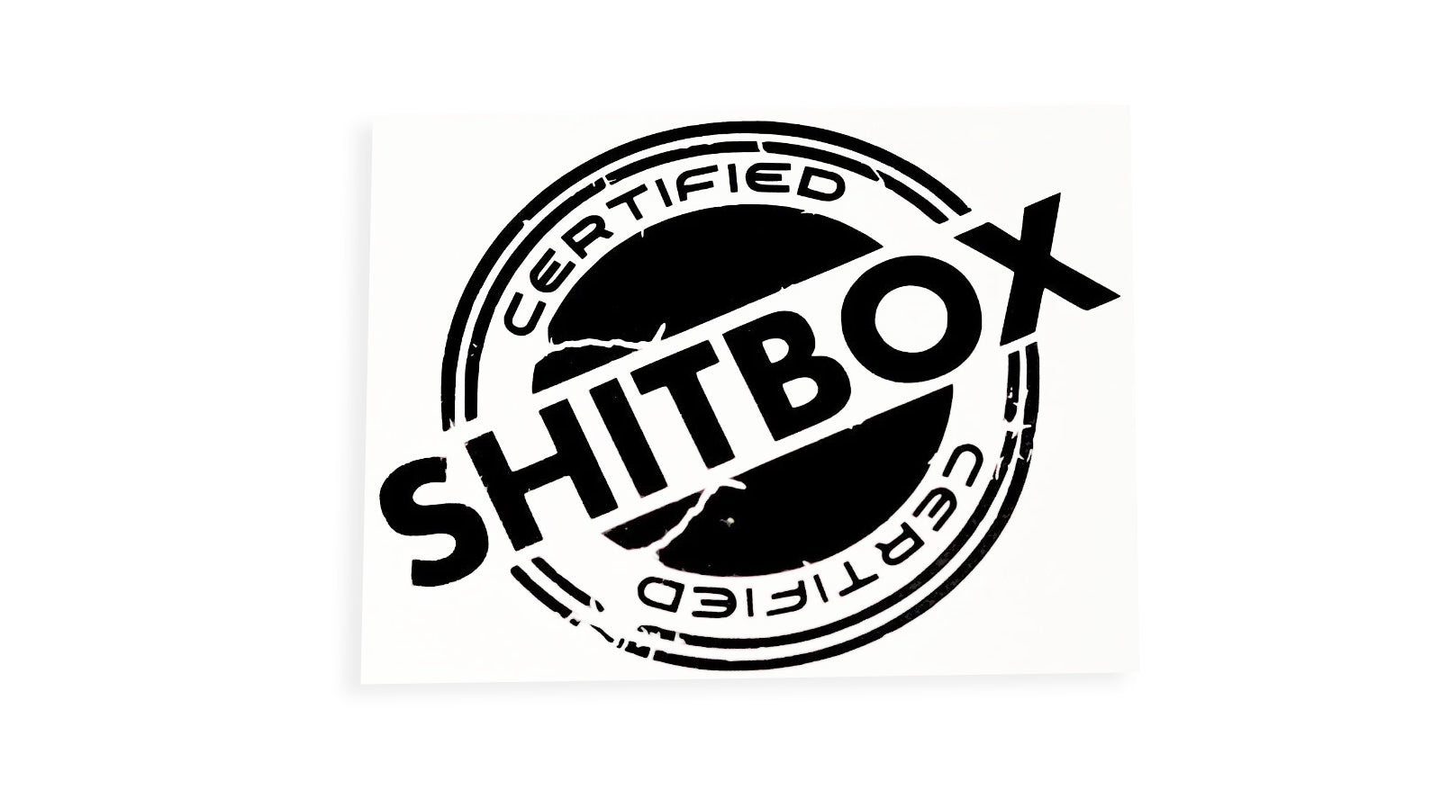 Certified Shit Box Funny Bumper Sticker Window Vinyl Decal - klmarket.uk