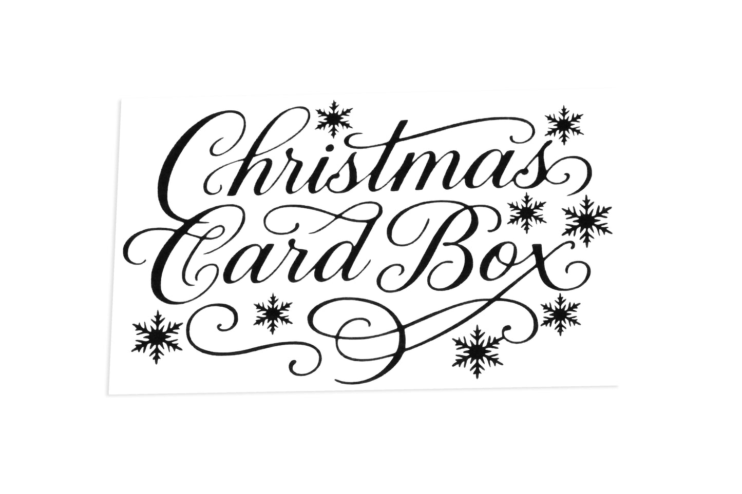 Christmas Card Box Sticker Vinyl Decal Adhesive #2 - klmarket.uk