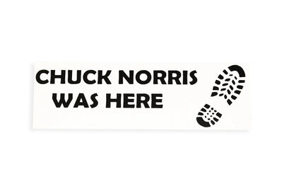 Chuck Norris Was Here Dent Cover Car Bumper Sticker Vinyl Decal - klmarket.uk