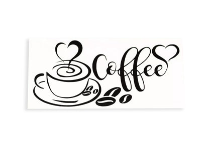 Coffee Cup Love Heart Shop Café Door Window Sticker Vinyl Decal - klmarket.uk
