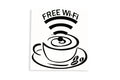 Coffee Cup Shop Café Door Wall Sticker FREE Wi-Fi Window Vinyl Decal - klmarket.uk