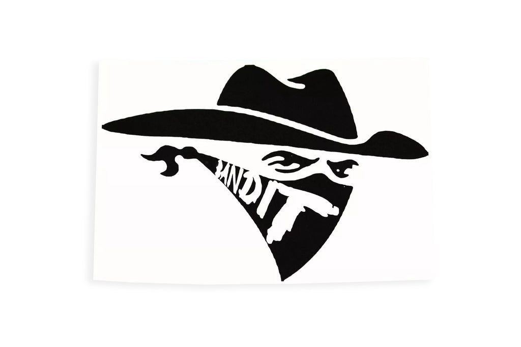 Cowboy Bandit With Bandana Bumper Sticker Decal - klmarket.uk
