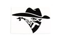 Cowboy Bandit With Bandana Bumper Sticker Decal - klmarket.uk