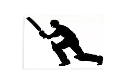 Cricket Player Batsman Silhouette Bumper Sticker Wall Window Vinyl Decal #3 - klmarket.uk
