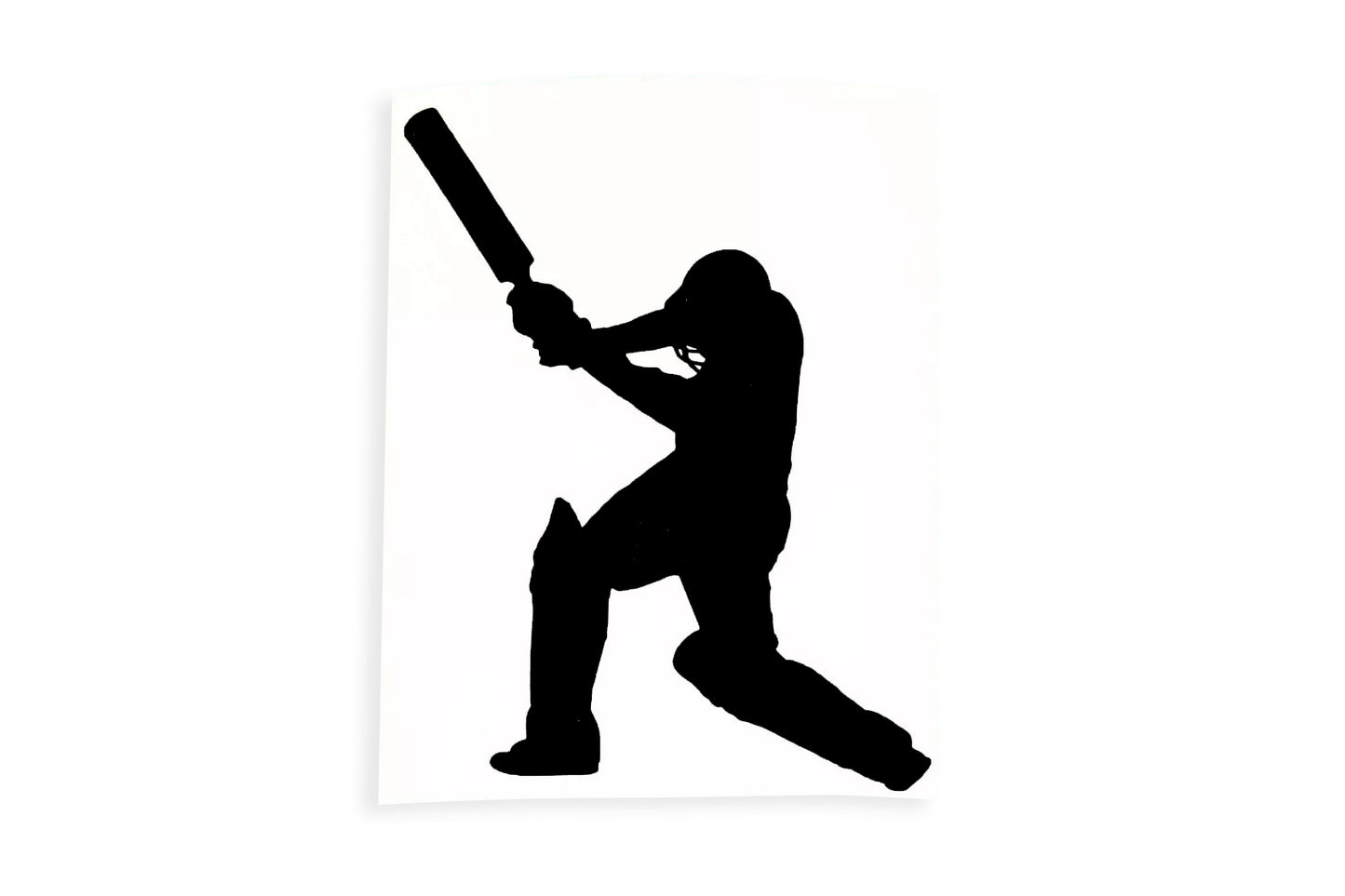Cricket Player Batsman Silhouette Car Wall Sticker Bumper Vinyl Decal #1 - klmarket.uk