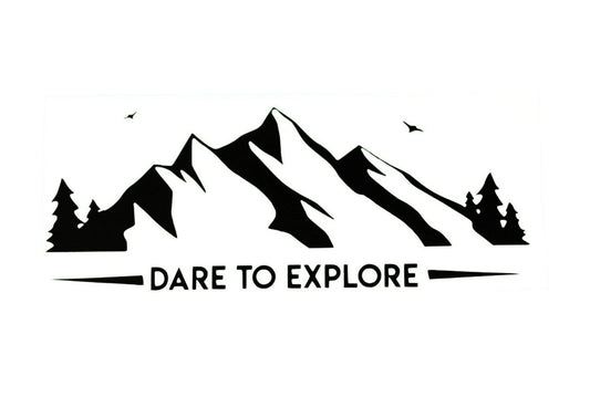 Dare To Explore Adventure Camper Van SUV Car Bumper Sticker Vinyl Decal - klmarket.uk