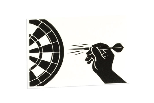 Dart Board Silhouette Bumper Sticker Window Laptop Vinyl Decal #1 - klmarket.uk