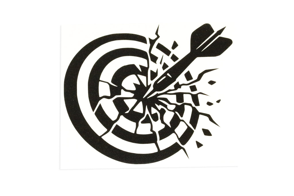 Dart Board Silhouette Car Bumper Sticker Window Laptop Vinyl Decal #2 - klmarket.uk