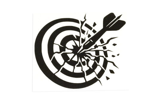 Dart Board Silhouette Car Bumper Sticker Window Laptop Vinyl Decal #2 - klmarket.uk