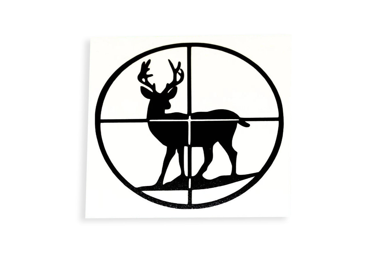 Deer Buck in Crosshair Scope Bumper Sticker Vinyl Decal #1 - klmarket.uk