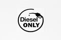 Diesel Only Fuel Tank Door Sticker Vinyl Decal - klmarket.uk