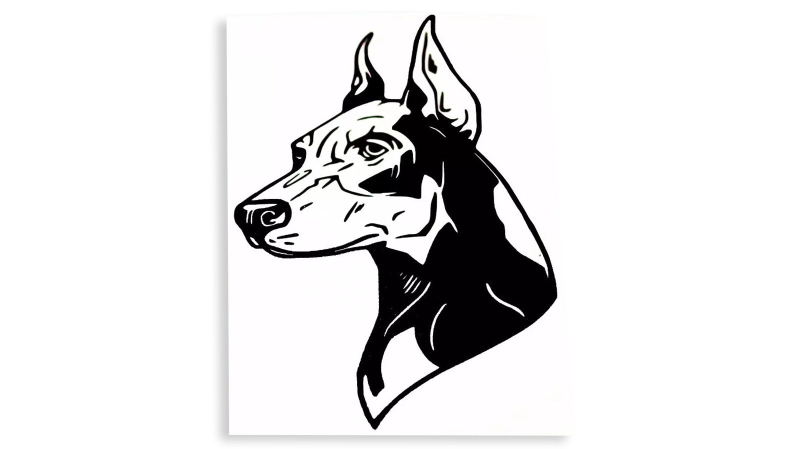 Doberman Dog Bumper Sticker Window Tailgate Vinyl Decal Adhesive #3 - klmarket.uk
