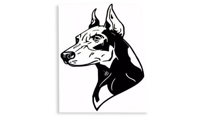 Doberman Dog Bumper Sticker Window Tailgate Vinyl Decal Adhesive #3 - klmarket.uk