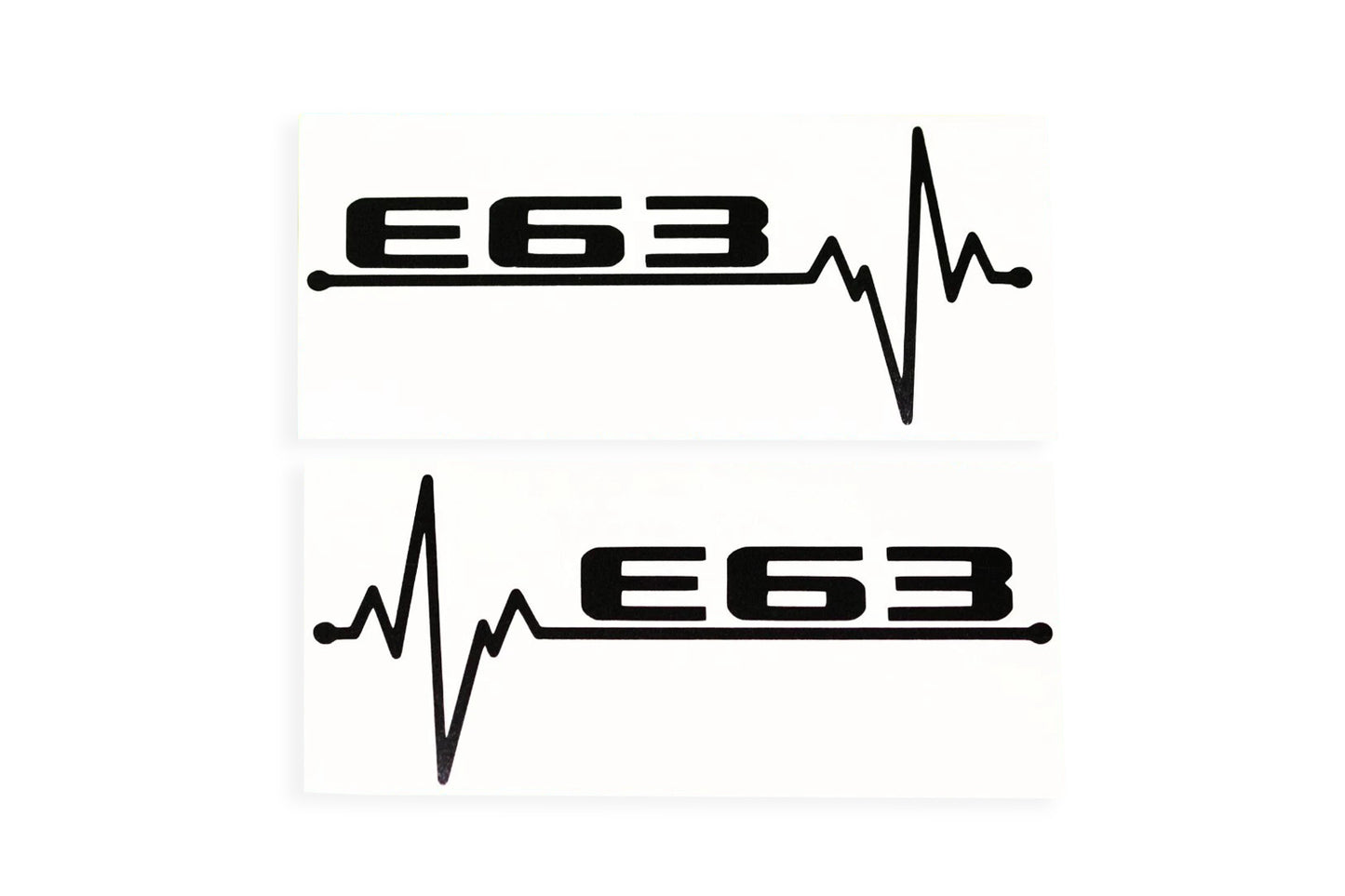 E63 ECG Heartbeat Love Bumper Sticker Side Window Decal - klmakret.uk