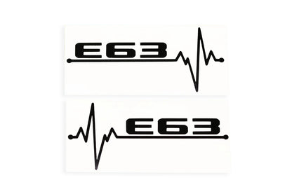 E63 ECG Heartbeat Love Bumper Sticker Side Window Decal - klmakret.uk