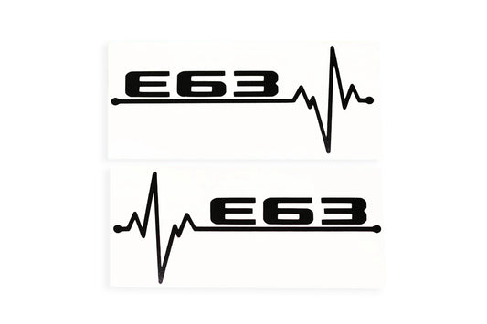E63 ECG Heartbeat Love Bumper Sticker Side Window Decal - klmakret.uk