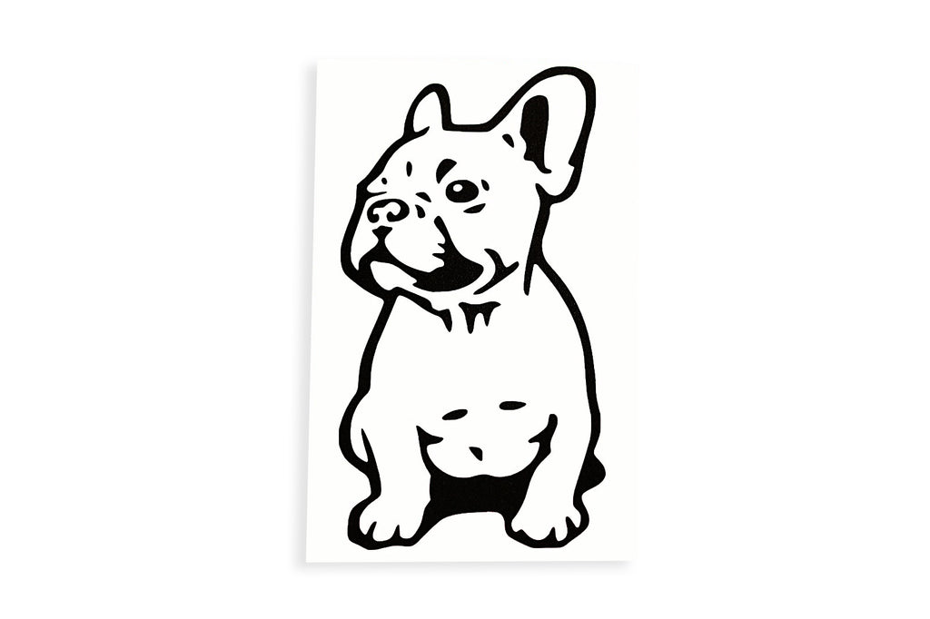 French Bulldog Dog On Board Car Bumper Sticker Window Vinyl Decal - klmarket.uk