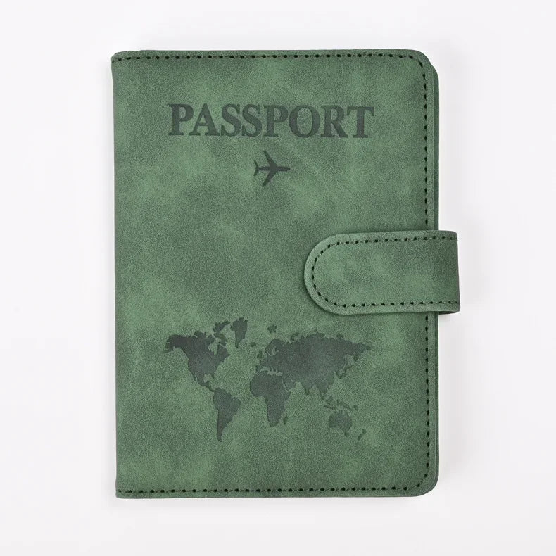 Passport Cover Holder Travel Case Protector With Clip - klmarket.uk
