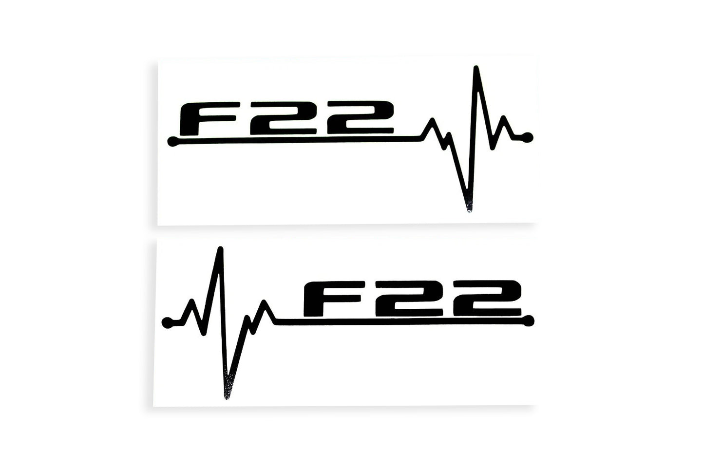 Heartbeat F22 ECG Love Bumper Sticker Side Window Tailgate Vinyl Decal -klamrket.uk