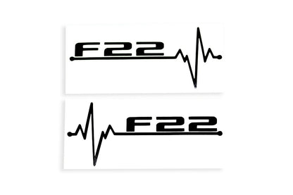 Heartbeat F22 ECG Love Bumper Sticker Side Window Tailgate Vinyl Decal -klamrket.uk