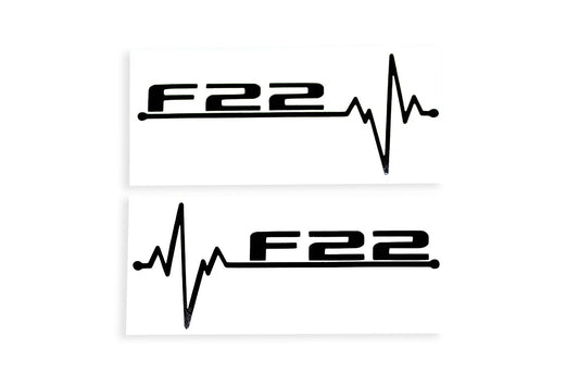 Heartbeat F22 ECG Love Bumper Sticker Side Window Tailgate Vinyl Decal -klamrket.uk