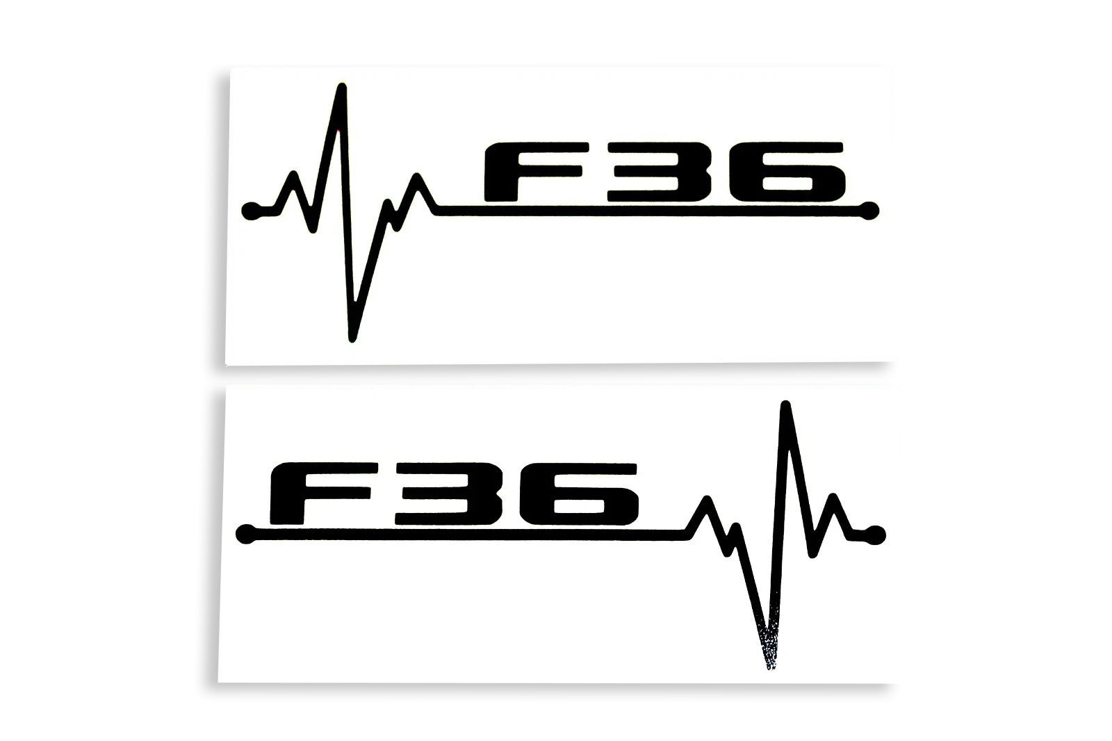 Heartbeat F36 ECG Love Bumper Sticker - Window Tailgate Vinyl Decal -klmarket.uk