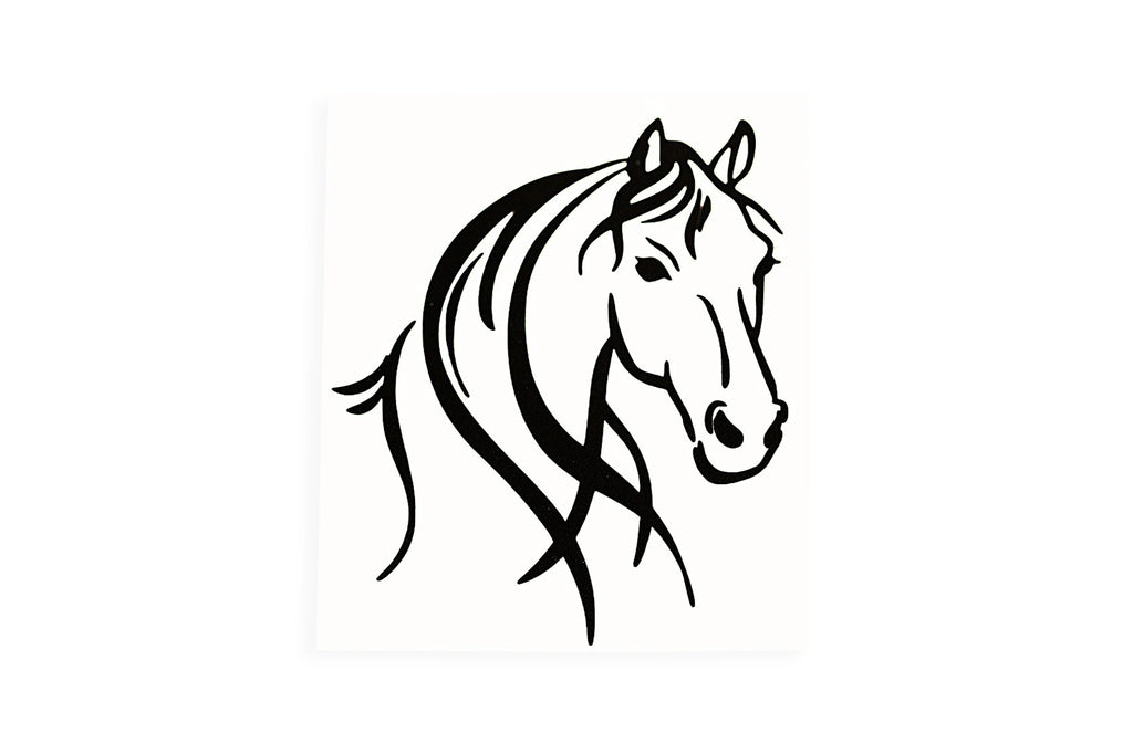 Horse Head Bumper Sticker Wall Laptop Car Van Trailer Window Vinyl Decal - klmarket.uk