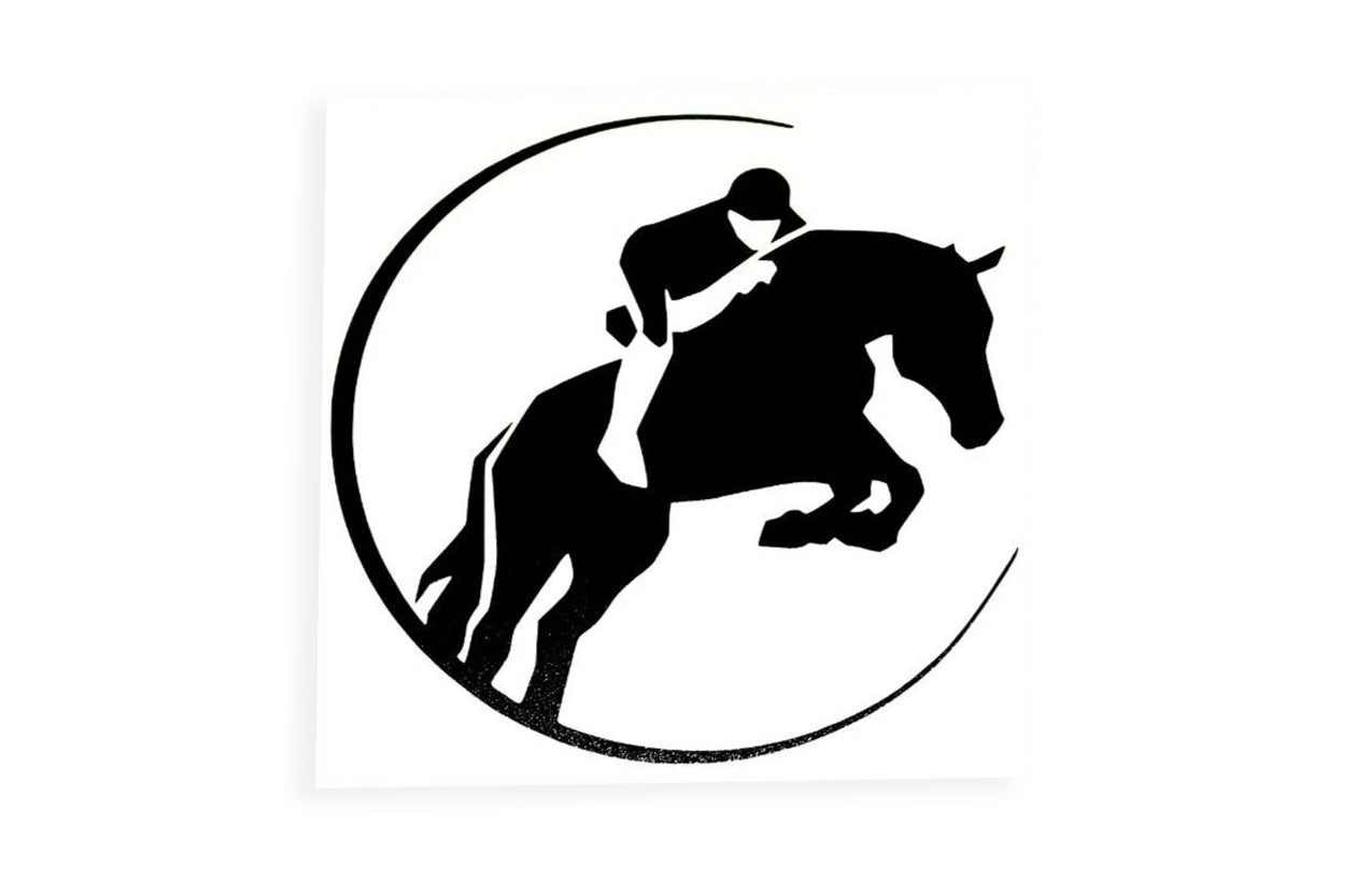 Horse With Jockey Bumper Sticker Car Van Trailer Wall Laptop Window Vinyl Decal - klmarket.uk