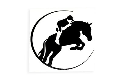 Horse With Jockey Bumper Sticker Car Van Trailer Wall Laptop Window Vinyl Decal - klmarket.uk