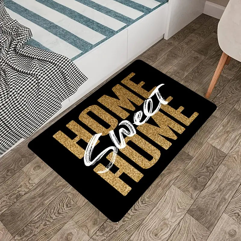 "Home Sweet Home" Welcome Mat - Soft, Easy to Clean Polyester Rug for Home - klmarket.uk