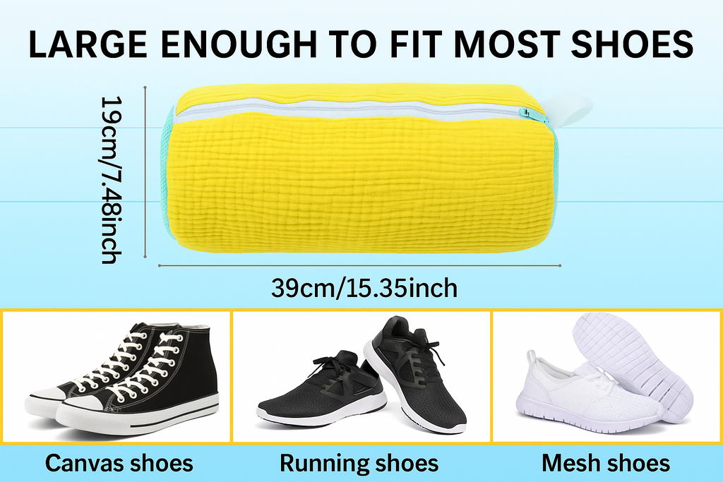 Washing Shoes Bag Shoe Protector Fluffy fibbers Polyester YELLOW - klmarket.uk