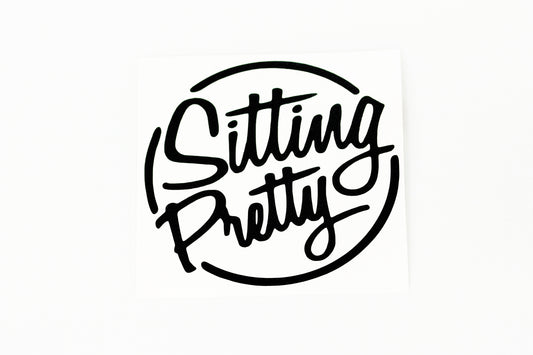 Sitting Pretty Funny Car Bumper Window Sticker Vinyl Decal - klmarket.uk