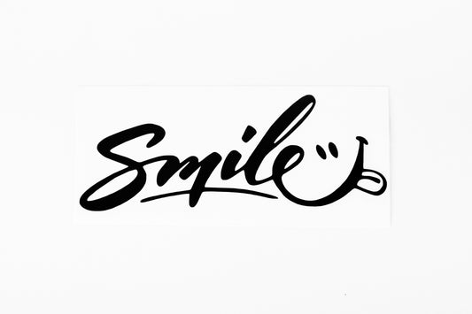 Smile Funny Text Car Camper Van Bumper Sticker Vinyl Decal - klmarket.uk