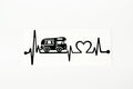Love Camping Heart Beat EKG Caravan Camper Van Bumper Sticker Vinyl Decal #2 - klmarket.uk
