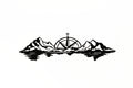 Mountain With Compass Adventure Sticker Car Camper Van Motorhome Vinyl Decal - klmarket.uk