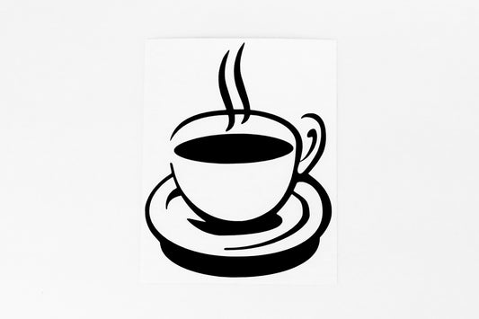 Coffee Cup Takeaway Coffee Shop Door Window Sticker - Small Vinyl Decal - klmarket.uk
