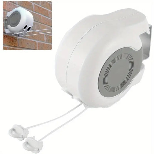 Wall-Mounted Dual Retractable Rope, Heavy-Duty Laundry Drying Line WHITE - klmarket.uk