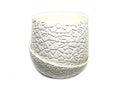 Small Modern Indoor Plant Pot With Drainage Hole And Drainage Tray WHITE #002