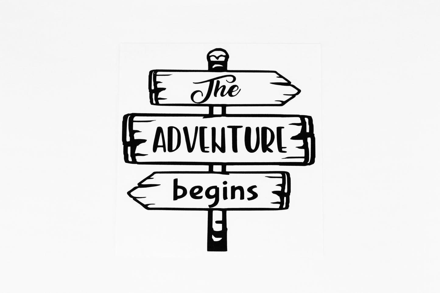 The Adventure Begins Funny Sticker Car Camper Van Motorhome Vinyl Decal #3 - klmarket.uk