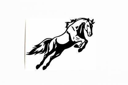 Jumping Horse Car Van Trailer Bumper Sticker Wall Vinyl Decal - klmarket.uk