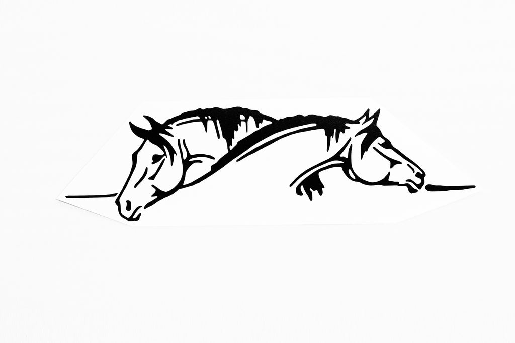 Lovely Horses Car SUV Van Trailer Sticker Vinyl Bumper Decal - klmarket.uk