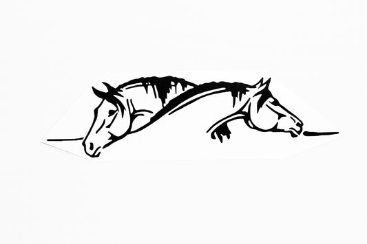 Lovely Horses Car SUV Van Trailer Sticker Vinyl Bumper Decal - klmarket.uk