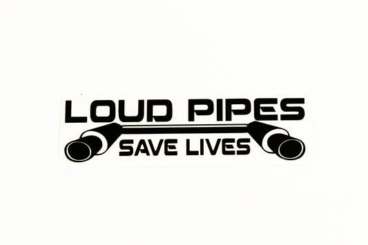 Loud Pipes Exhaust Save Lives Funny Text Car Bumper Sticker Vinyl Decal - klmarket.uk