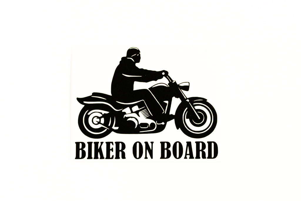 Biker On Board Cruiser - Car Van Bumper Sticker