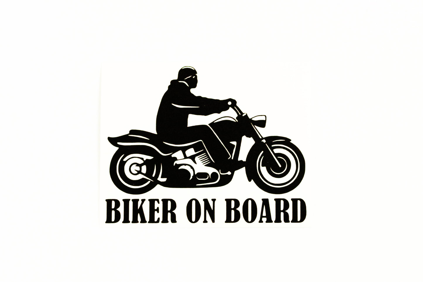 Biker On Board Cruiser - Car Van Bumper Sticker