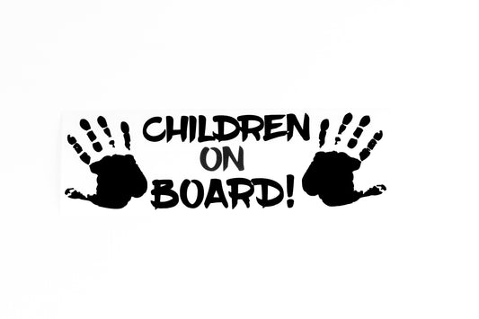 Children On Board With Kid Palm Car Van Bumper Sticker Window Vinyl Decal