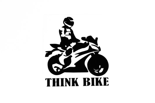 Think Bike - Car Van Bumper & Window Sticker Vinyl Decal