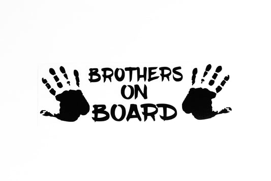 Brothers On Board Car Bumper Sticker Window Vinyl Decal